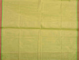 Light Green Pure South Cotton Thread Checks Fancy Flower Butta Saree