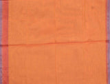 Orange Pure South Cotton Mango Butta Fancy Border Saree