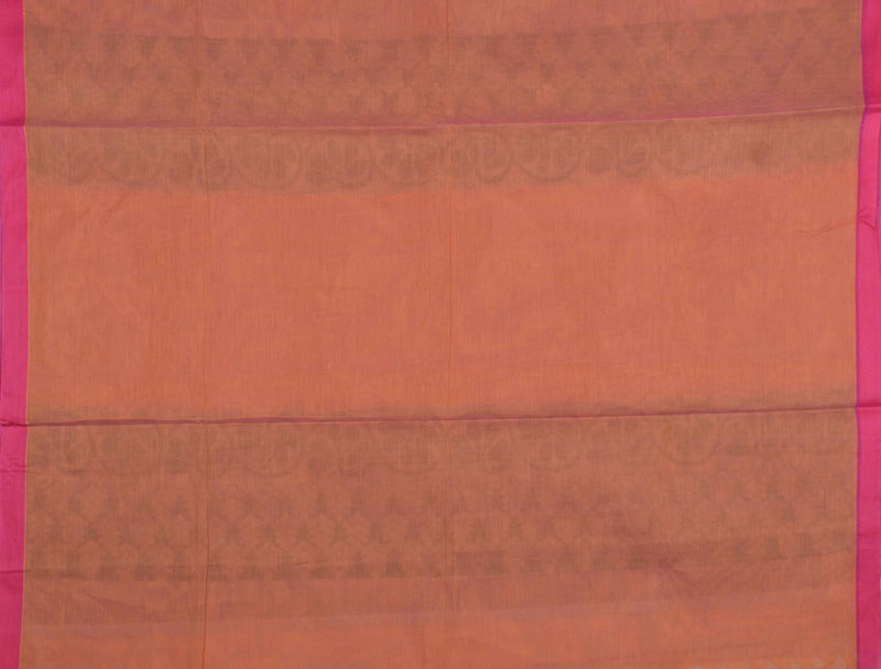 Orange Pure South Cotton Meena Butta Rich Pallu Saree