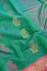 Green Pure South Cotton Multi Butta Fancy Pallu Saree