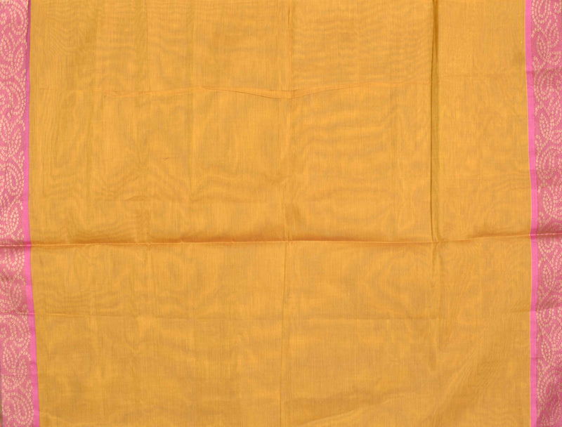 Yellow Pure South Cotton Multi Butta Fancy Pallu Saree