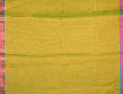 Green Pure South Cotton Body Checks Rich Pallu Saree