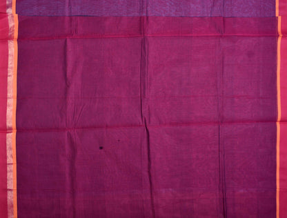 Maroon Pure South Cotton Body Lines Rich Pallu Saree