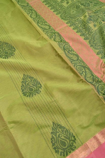 Green Cotton Pure South Cotton Traditional Butta Rich Pallu Saree