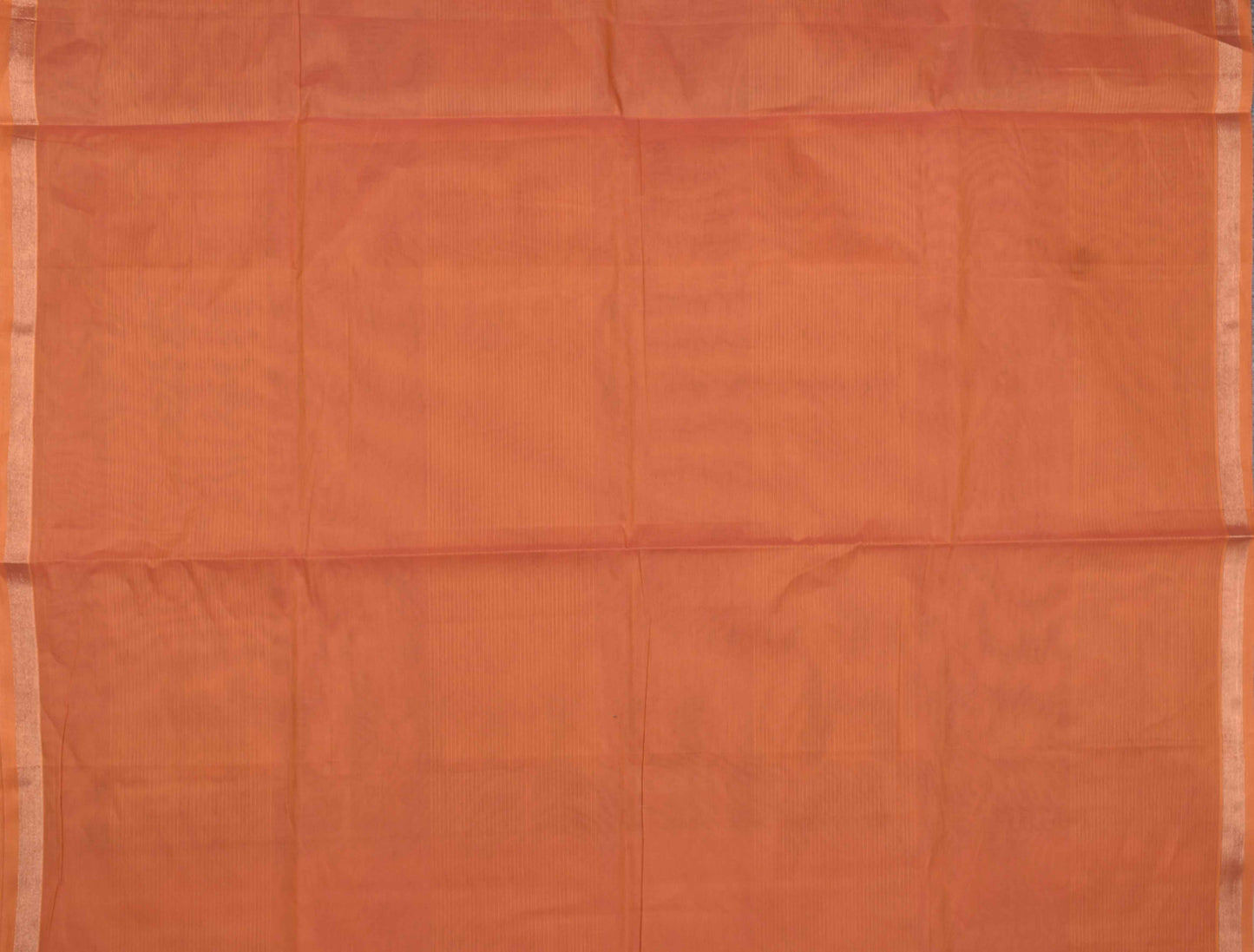 Orange Pure South Cotton Fancy Butta Tape Border Saree