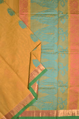 Yellow Pure South Cotton Multi Thread Butta Rich Pallu Saree