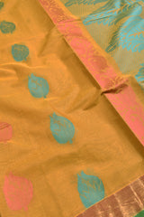 Yellow Pure South Cotton Multi Thread Butta Rich Pallu Saree