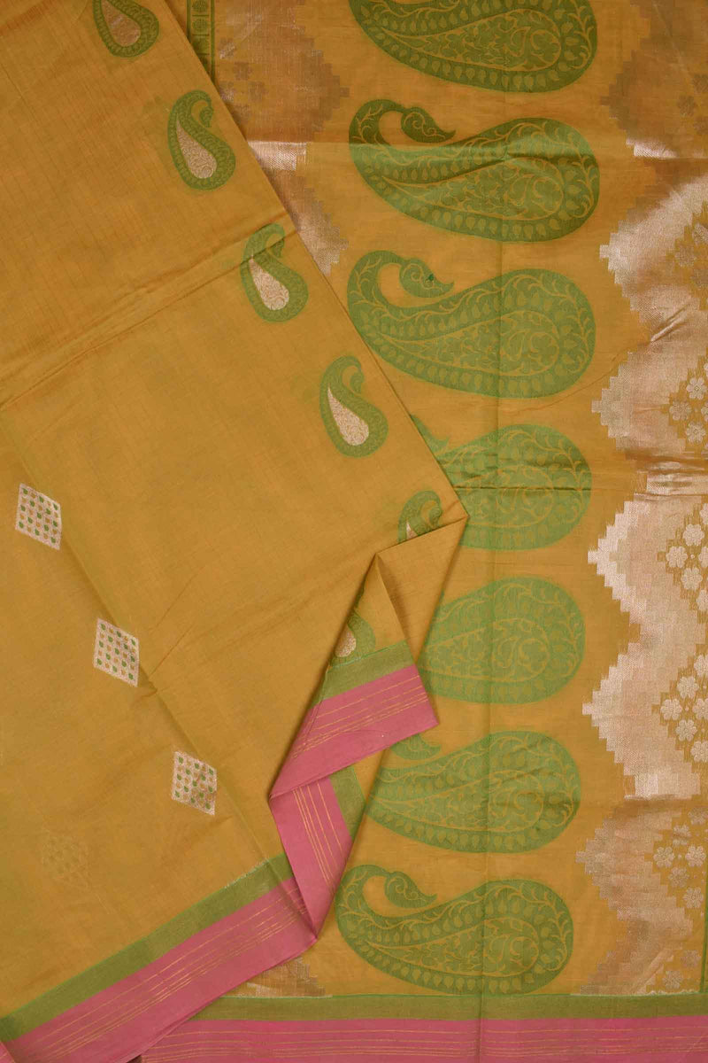 Green Pure South Cotton Mango Rich Pallu Saree