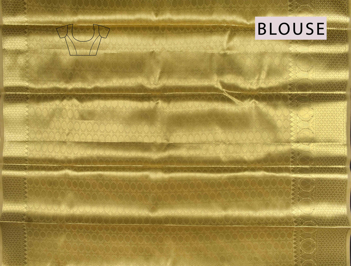 Gold Banaras Tissue Jari Slanting Lines Rich Pallu Saree