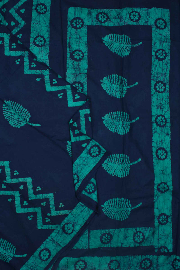 Blue 100s Combed Pure Soft Cotton Sungudi Print Saree