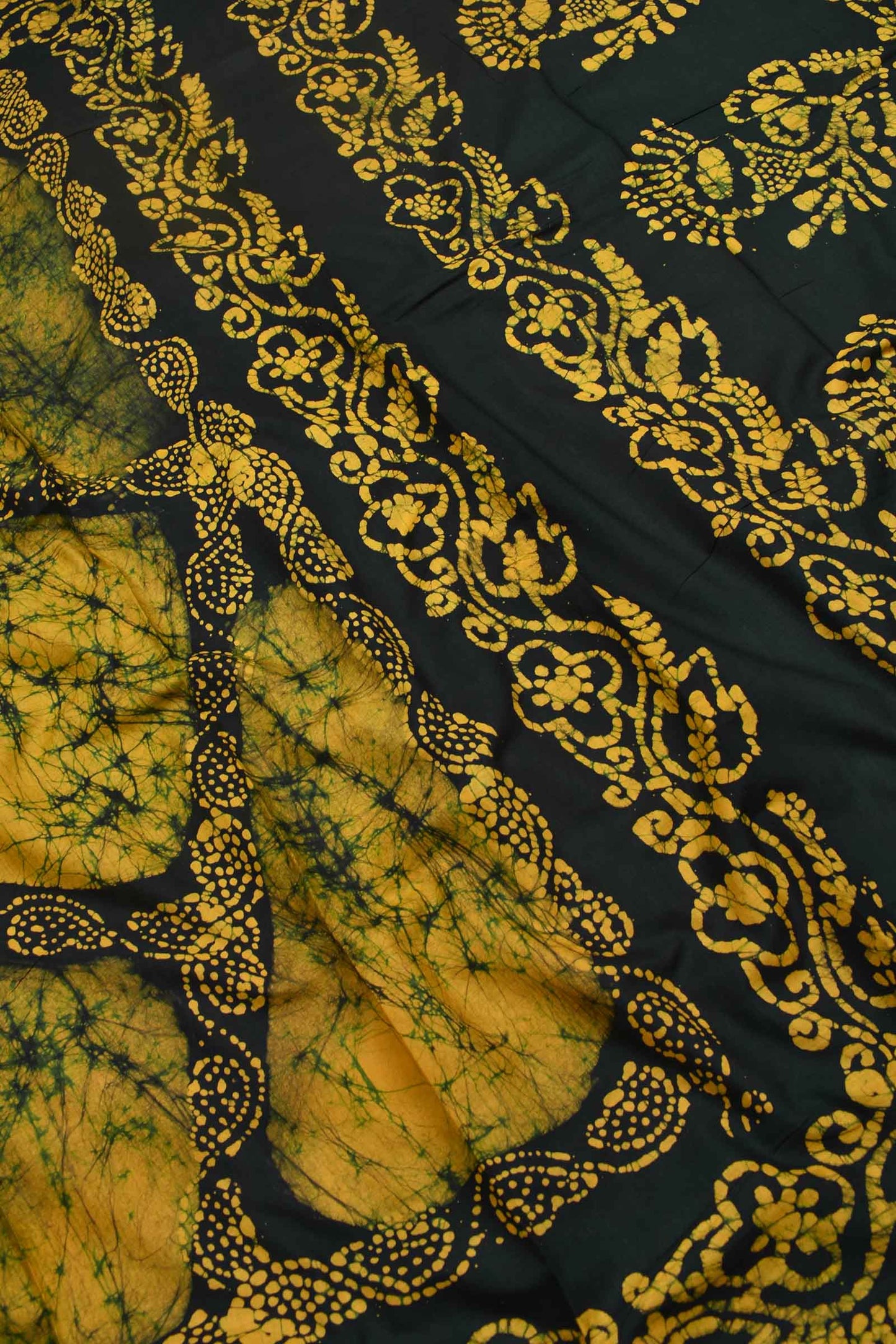 Green Yellow 100s Combed Pure Soft Cotton Sungudi Print Saree