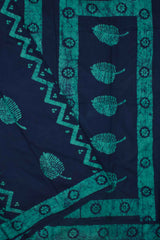 Blue 100s Combed Pure Soft Cotton Sungudi Print Saree