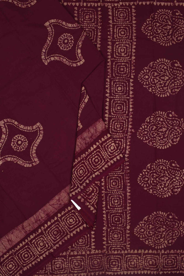 Meroon 100s Combed Pure Soft Cotton Sungudi Print Saree