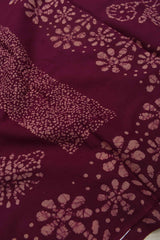 Maroon 100s Combed Pure Soft Cotton Sungudi Square Print Saree