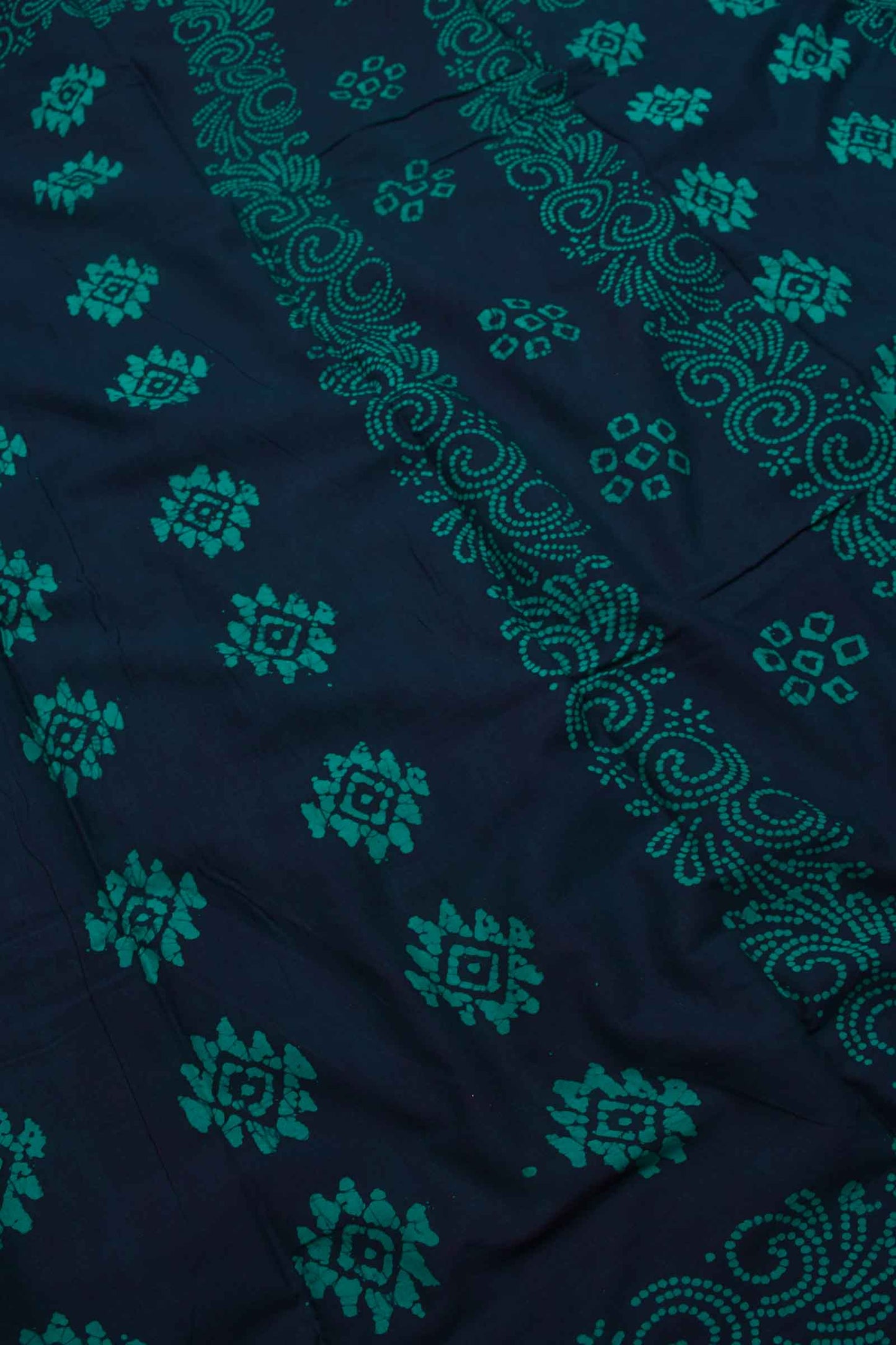 Blue 120s Combed Pure Soft Cotton Sungudi Print Saree