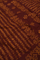 Brown 120s Combed Pure Soft Cotton Sungudi Print Saree