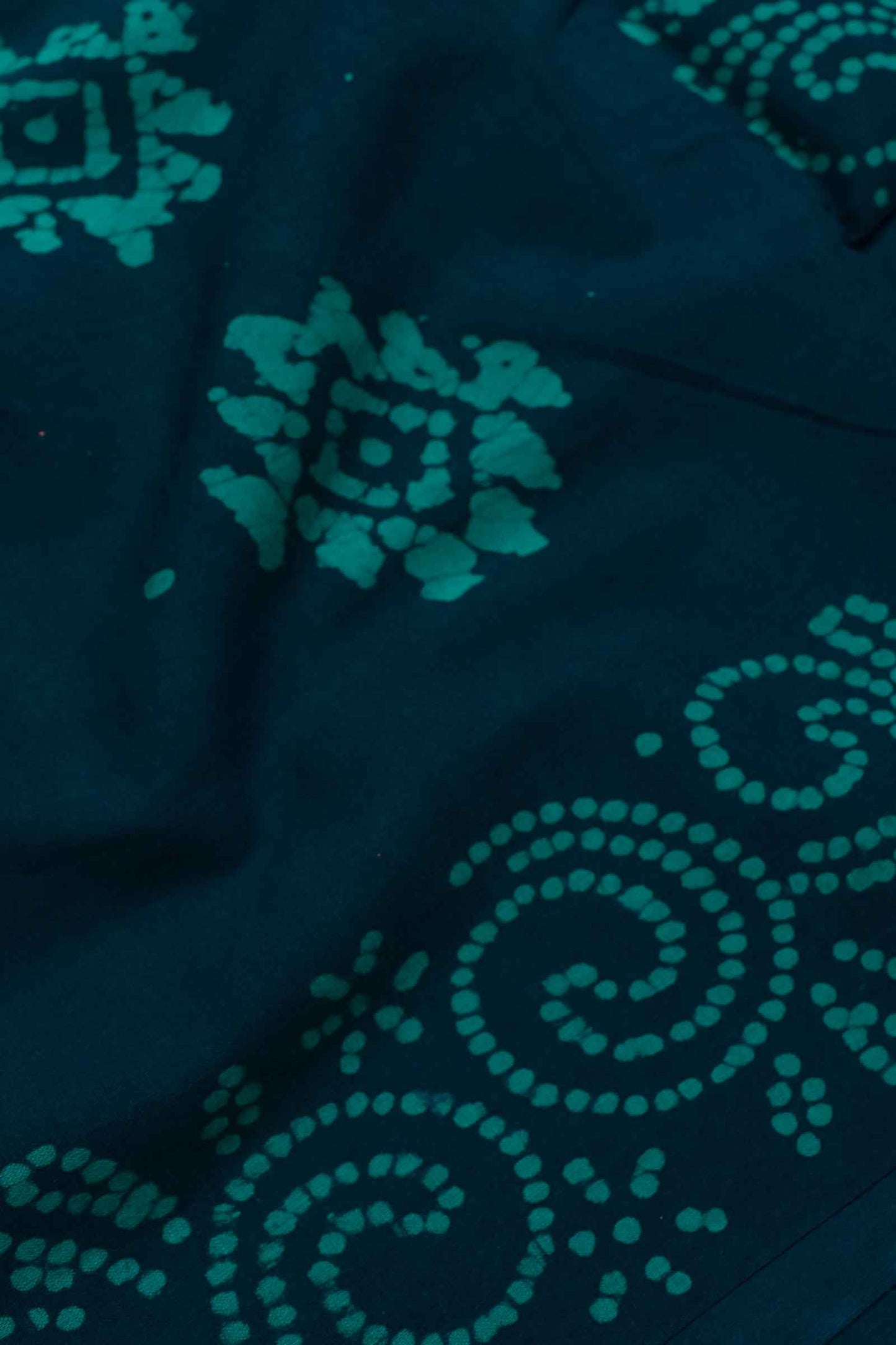 Blue 120s Combed Pure Soft Cotton Sungudi Print Saree