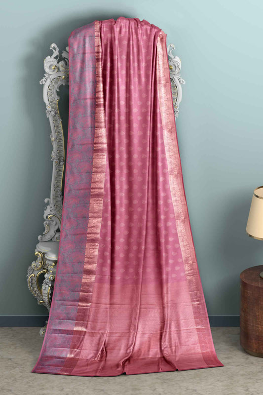 Pink Light Weight Pure Silk Arani Fancy Border Saree