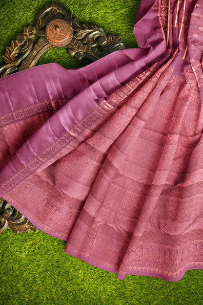 Pink Light Weight Pure Silk Arani Small Square Butta Fancy Butta Border Saree