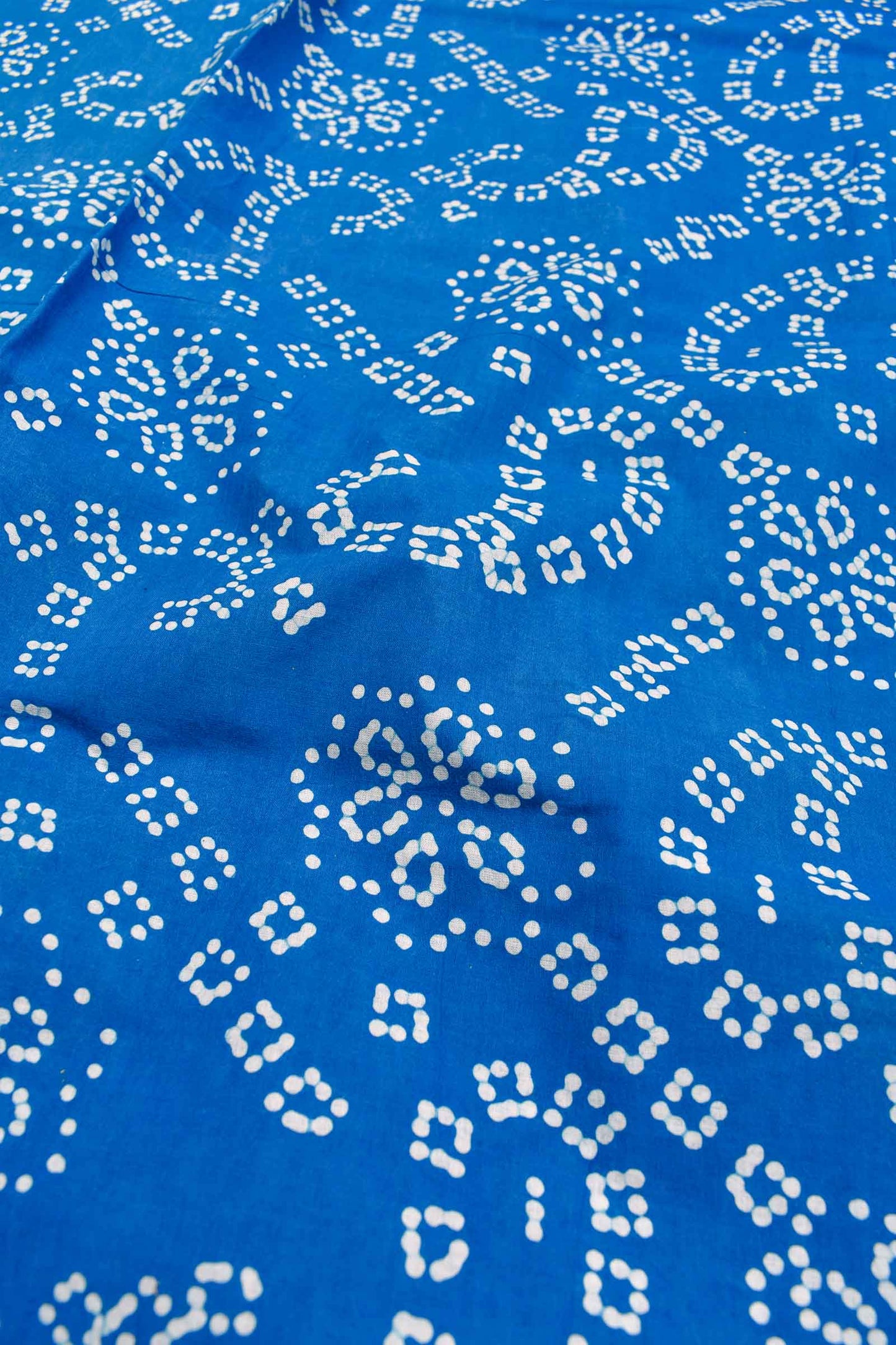 Blue Pure Cotton Mango Printed Sungudi Saree