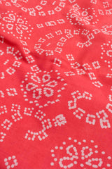 Light Pink Pure Cotton Kolam Print Sungudi Saree