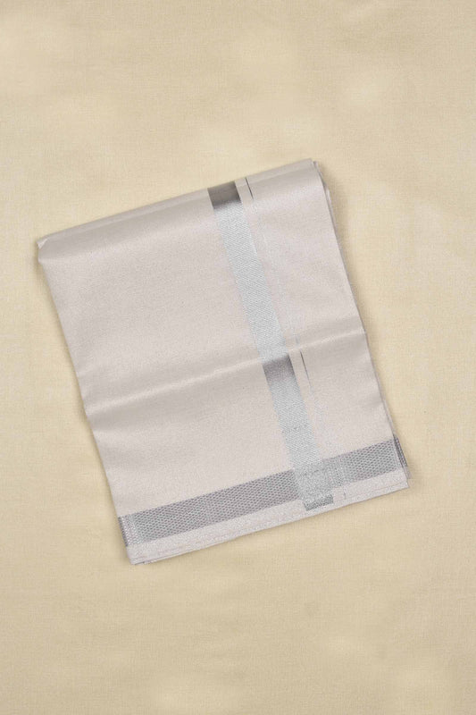 Silver Tissue with Traditonal Silver Border Mens Dhoti