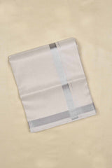 Silver Tissue with Traditonal Silver Border Mens Dhoti