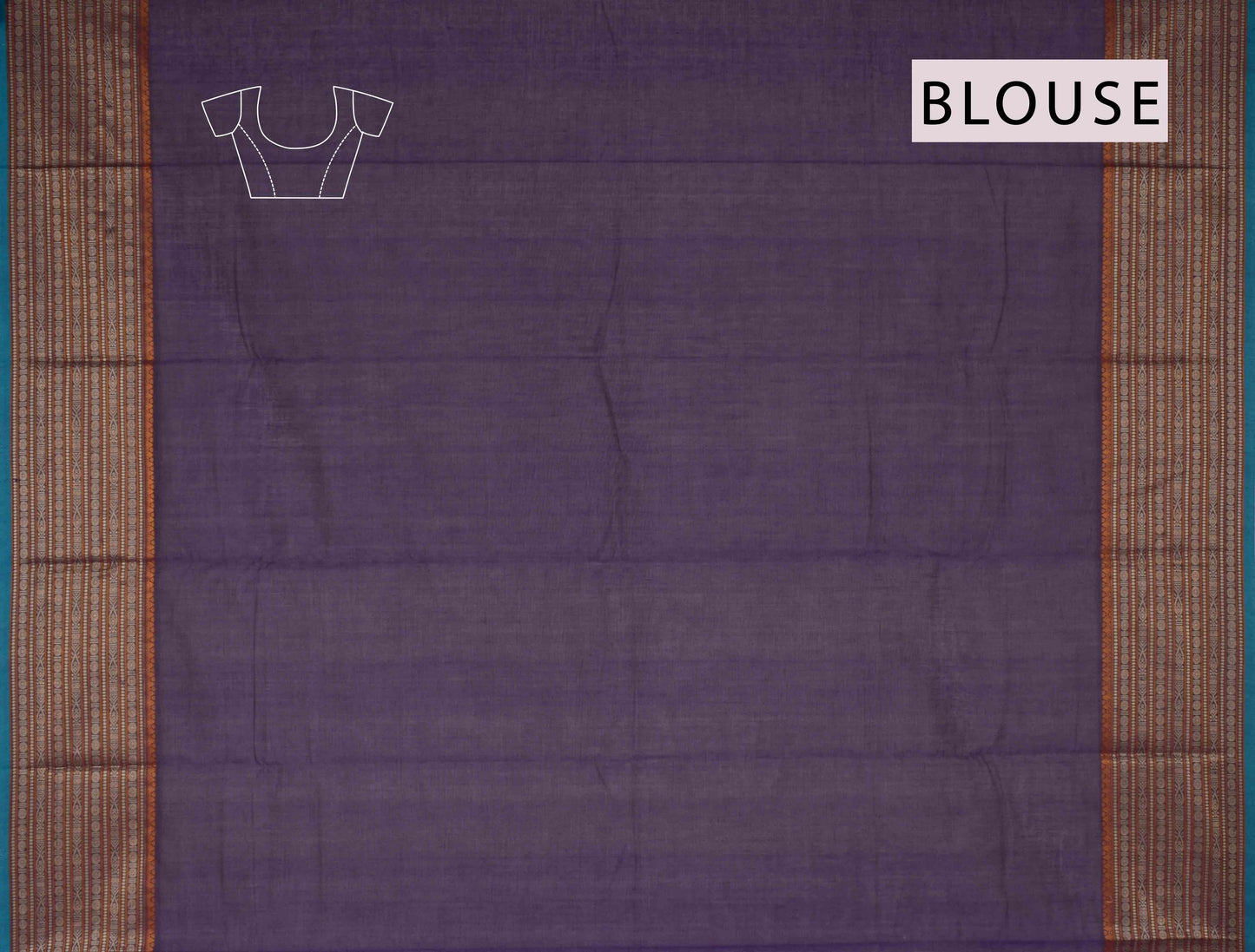 Violet Kanjivaram Pure Cotton Handloom Fish Pet Butta Border Saree