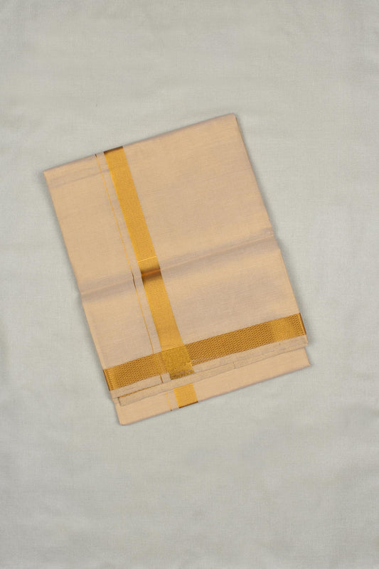 Sandal Tissue Traditional Gold Border Mens Dhoti