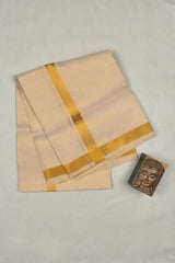 Sandal Tissue Traditional Gold Border Mens Dhoti