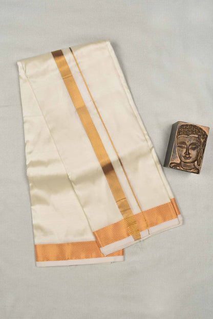 Off-White Pure Mixwith Traditional Border Mens Dhoti