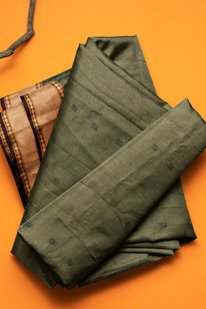 Light Green Chettinad Pure Cotton Yazhi Butta Saree