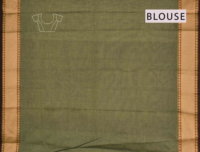 Light Green Chettinad Pure Cotton Yazhi Butta Saree