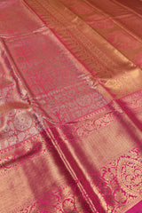 Light Pink Semi Silk All Over Design Bridal Tissue Saree