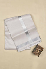 Silver Tissue Traditional Silver Border Mens Dhoti