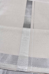 Silver Tissue Traditional Silver Border Mens Dhoti