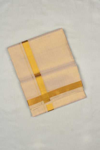 Sandal Tissue Traditional Gold Border Mens Dhoti