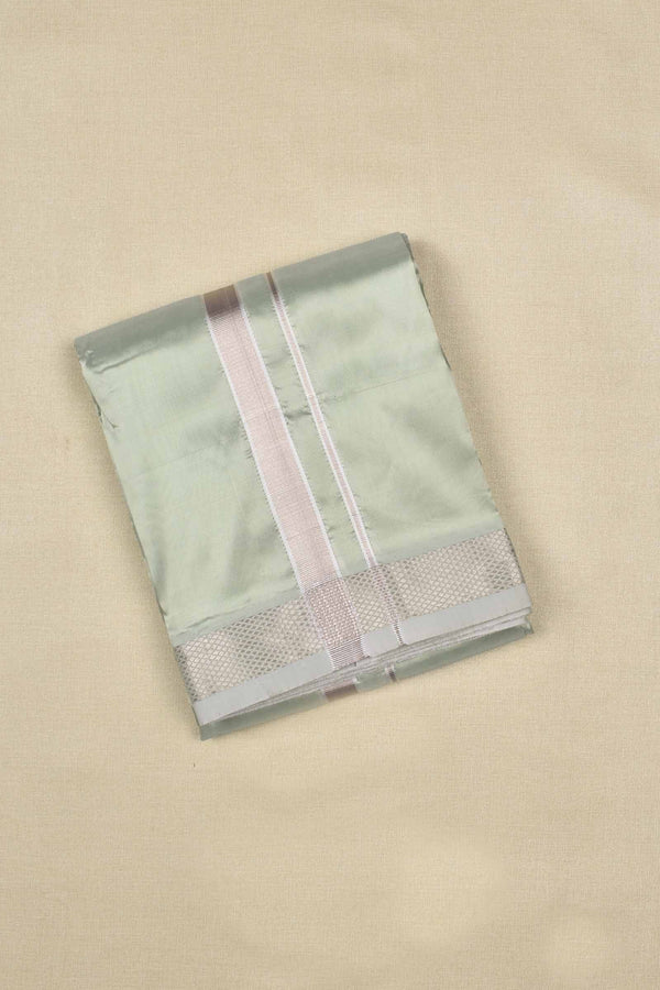 Light Mint Green Art Silk Mens Dhoti