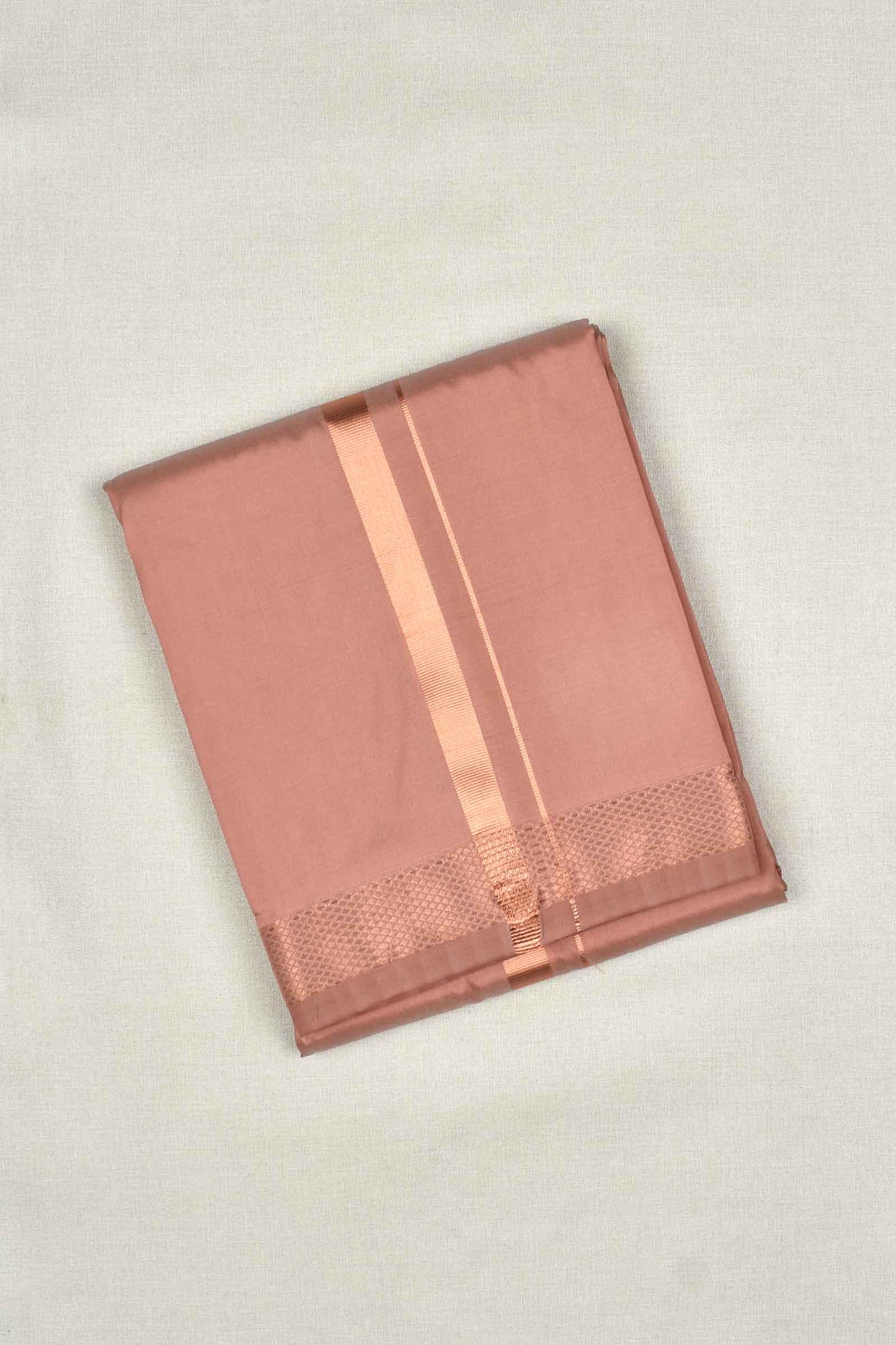 Copper Art Silk with Traditional Border Mens Dhoti