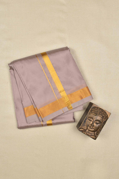 Grey with Brown Art Silk Mens Dhoti