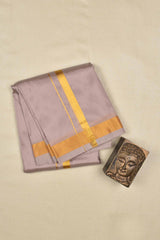 Grey with Brown Art Silk Mens Dhoti