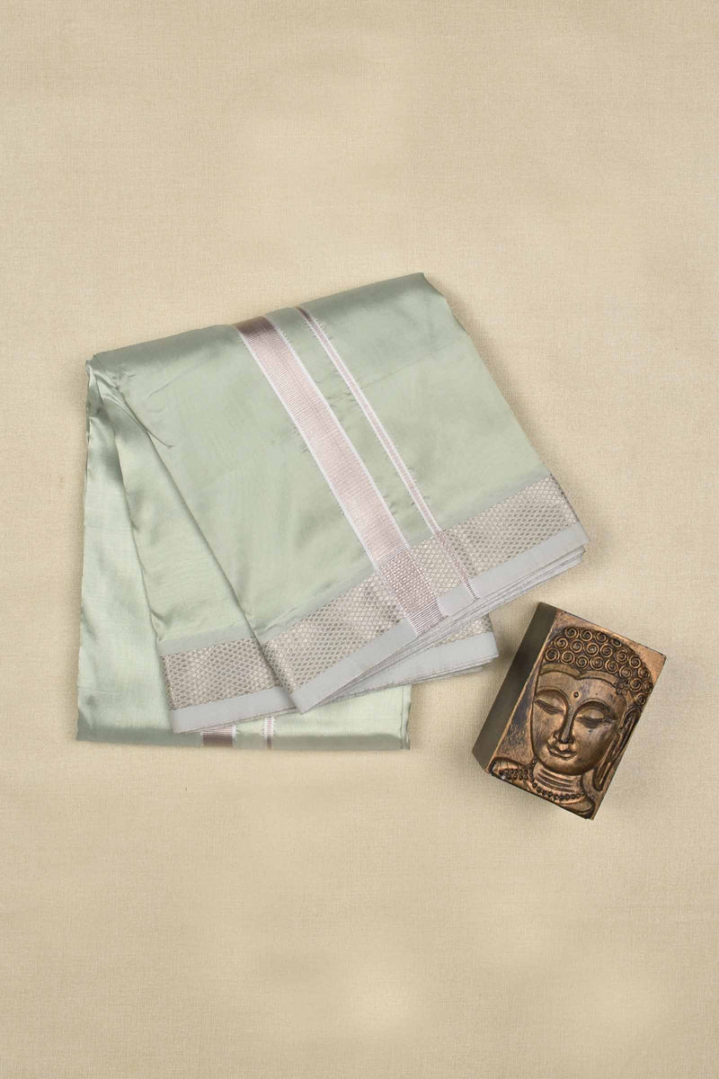 Light Mint Green Art Silk Mens Dhoti