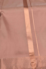 Copper Art Silk with Traditional Border Mens Dhoti