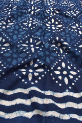 Blue Jaipur Cotton All Over Block Printed Chudidhar Material Suit