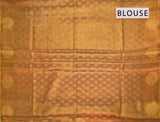 Golden Brown Linen Tissue TreeButta Border Saree