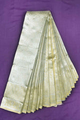 Tissue Green With Silver Semi Silk Fancy Design Saree