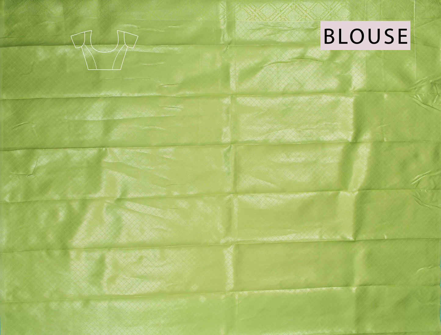 Blue Semi Silk Fancy Floral Tissue Light Green Border Saree