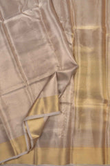 Golden Tissue Little Checks Fancy Zari Border Saree