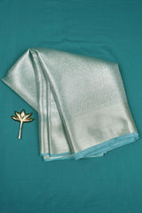 Light Blue Tissue Fancy Design Saree