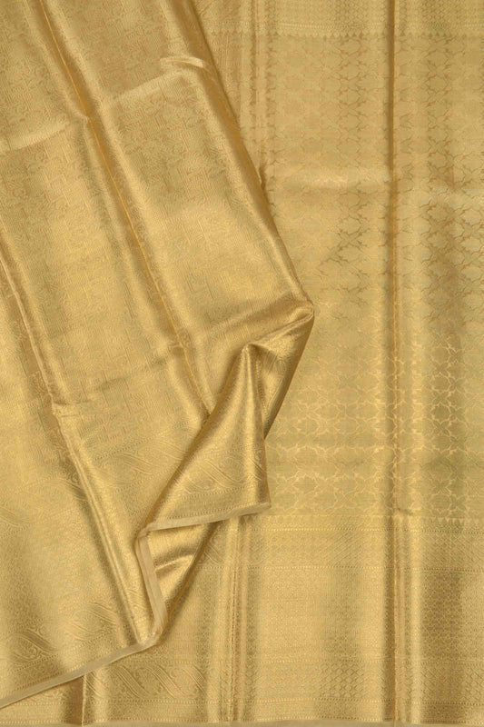 Dark Tissue  Golden Jaal Pattern Pallu Saree